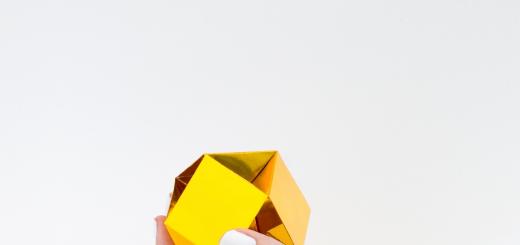 Origami Crystal Paper Ինչպես կազմել թղթի բյուրեղապակի դասավորություն